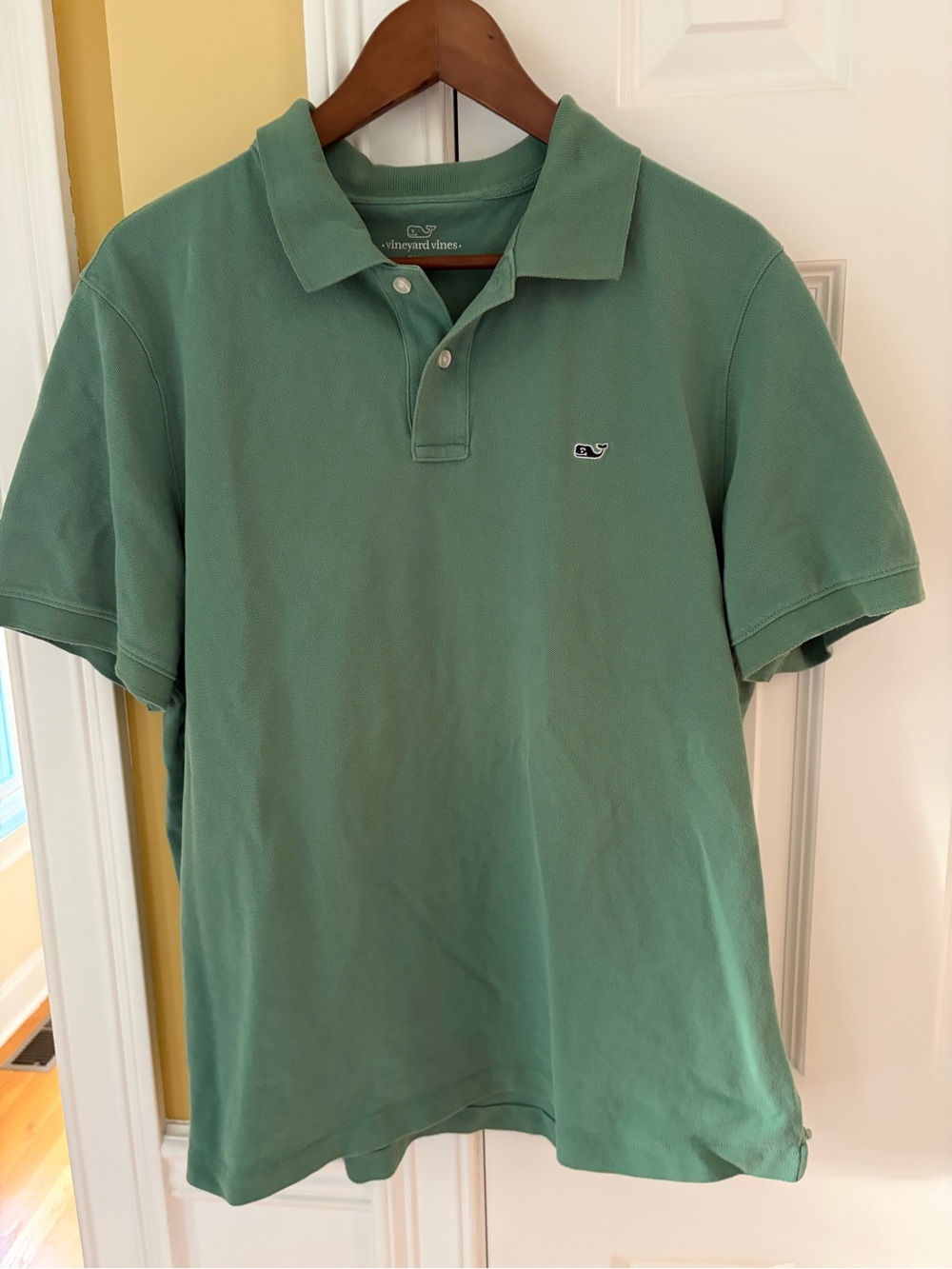 Vineyard Vines Men's Classic Polo - Green, Classic Fit, Large
